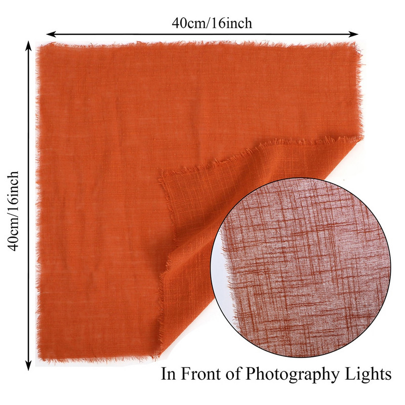 10 db-os géz kreppszövet szalvéták pamut szövet 40x40cm törölköző otthoni konyhaasztal ősz húsvéti ramadán rusztikus esküvői dekoráció