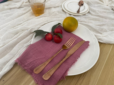 YEPQZQ Διακόσμηση τραπεζιού φαγητού επαναχρησιμοποιήσιμες επιτραπέζιες χαρτοπετσέτες από βαμβακερή γάζα 43x43cm χαρτοπετσέτες γάμου βαμβακερές 10τμχ