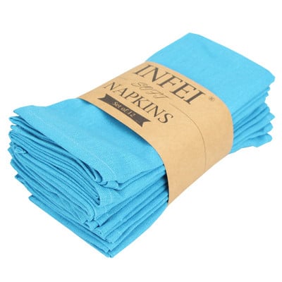 Set od 12 kom. Platnene salvete 40x40cm pamučne lanene salvete Podmetači za stol mekane salvete za blagovaonski stol podloga za dječji stol Tkanina za salvete