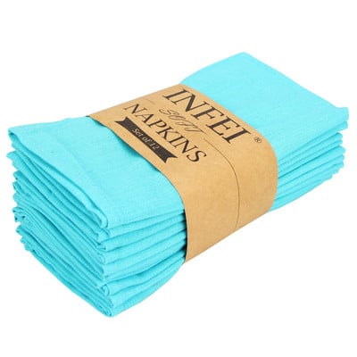 Set od 12 kom. Platnene salvete 40x40cm pamučne lanene salvete Podmetači za stol mekane salvete za blagovaonski stol podloga za dječji stol Tkanina za salvete