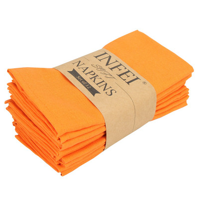 Set od 12 kom. Platnene salvete 40x40cm pamučne lanene salvete Podmetači za stol mekane salvete za blagovaonski stol podloga za dječji stol Tkanina za salvete