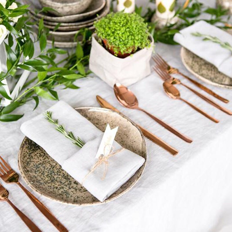 12 darab fehér szalvéta pamut szövet szalvéta asztali vacsorára szalvéta parti esküvőre Több méretben kapható