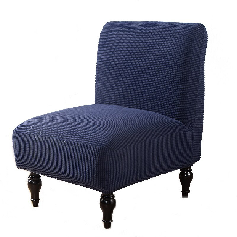 Accent Κάλυμμα καρέκλας Corn Fleece μονόχρωμο Κοντό κάθισμα πλάτης χωρίς μπράτσα Κάθισμα ολισθαίνοντα ελαστικά προστατευτικά για διακόσμηση σπιτιού σαλονιού