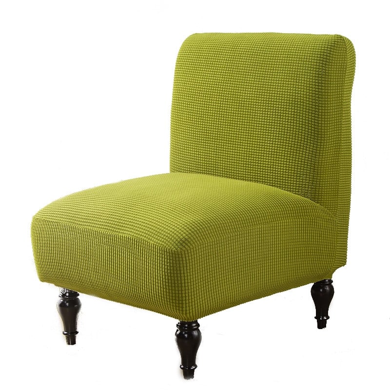 Accent Κάλυμμα καρέκλας Corn Fleece μονόχρωμο Κοντό κάθισμα πλάτης χωρίς μπράτσα Κάθισμα ολισθαίνοντα ελαστικά προστατευτικά για διακόσμηση σπιτιού σαλονιού