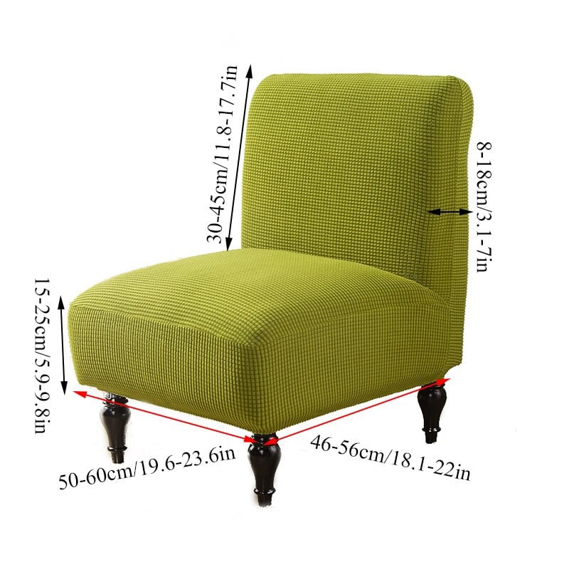 Accent Κάλυμμα καρέκλας Corn Fleece μονόχρωμο Κοντό κάθισμα πλάτης χωρίς μπράτσα Κάθισμα ολισθαίνοντα ελαστικά προστατευτικά για διακόσμηση σπιτιού σαλονιού
