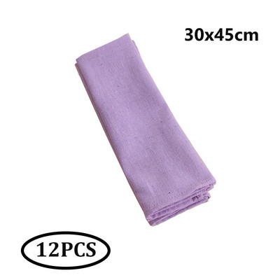 12 KOM Polipamučne tkanine salvete, periva i višekratna podloga, izdržljiva šarena tkanina, za kuhinju, blagovaonicu, vjenčanu dekoraciju