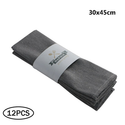 12 KOM Polipamučne tkanine salvete, periva i višekratna podloga, izdržljiva šarena tkanina, za kuhinju, blagovaonicu, vjenčanu dekoraciju