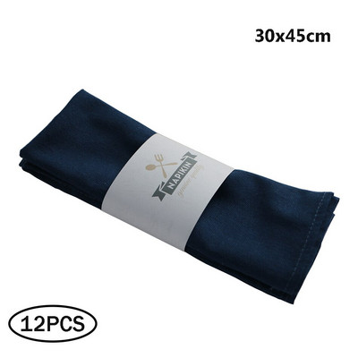 12 KOM Polipamučne tkanine salvete, periva i višekratna podloga, izdržljiva šarena tkanina, za kuhinju, blagovaonicu, vjenčanu dekoraciju