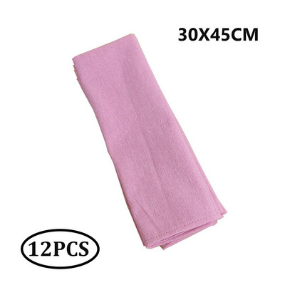 12 KOM Polipamučne tkanine salvete, periva i višekratna podloga, izdržljiva šarena tkanina, za kuhinju, blagovaonicu, vjenčanu dekoraciju