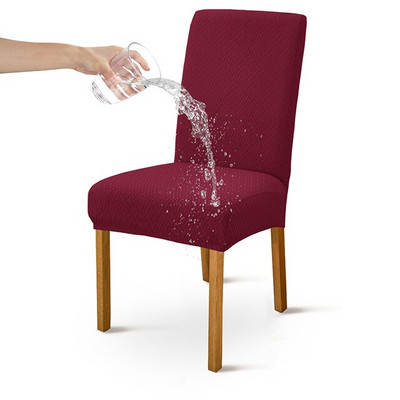 Vodotesný elastický žakárový poťah na stoličky do jedálne, kuchyne, hotela, banketového chrániča 1/2/4/6 ks