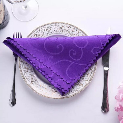 10 ks/sada polyesterových štvorcových obrusov 48 cm na svadobné, narodeninové, dekoračné, umývateľné, umývateľné, kuchynské, večerné obrúsky