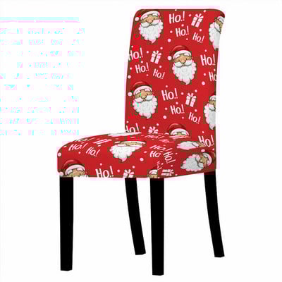 3D karácsonyi szarvas nyomtatott székhuzat étkezőszékhez, magas háttámlával nappali székhuzat székekhez parti esküvőre