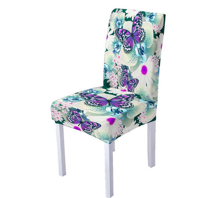 3D leptir spandex navlaka za stolice za blagovaonicu Navlake za stolice s visokim naslonom za dnevnu sobu Vjenčanje Božićni ukrasi