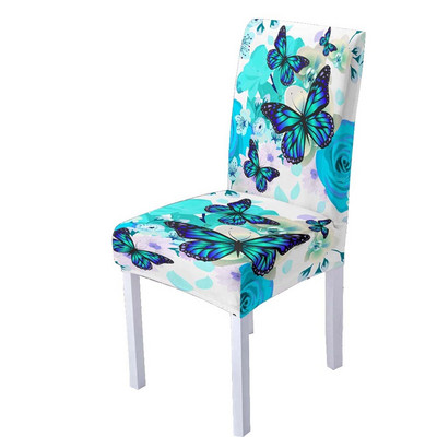3D leptir spandex navlaka za stolice za blagovaonicu Navlake za stolice s visokim naslonom za dnevnu sobu Vjenčanje Božićni ukrasi