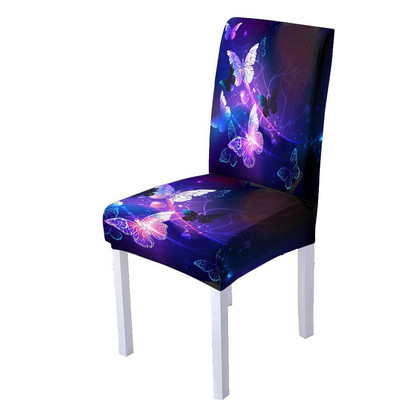 3D leptir spandex navlaka za stolice za blagovaonicu Navlake za stolice s visokim naslonom za dnevnu sobu Vjenčanje Božićni ukrasi