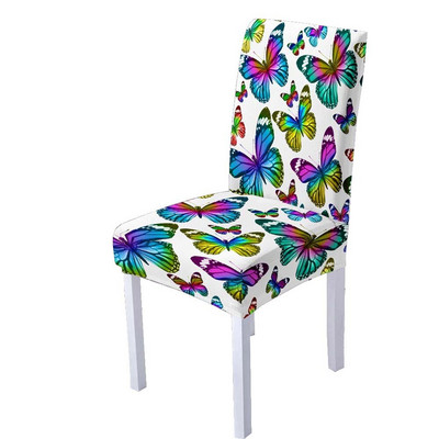 3D leptir spandex navlaka za stolice za blagovaonicu Navlake za stolice s visokim naslonom za dnevnu sobu Vjenčanje Božićni ukrasi