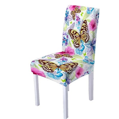3D leptir spandex navlaka za stolice za blagovaonicu Navlake za stolice s visokim naslonom za dnevnu sobu Vjenčanje Božićni ukrasi
