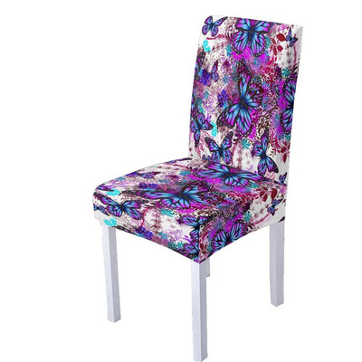 3D leptir spandex navlaka za stolice za blagovaonicu Navlake za stolice s visokim naslonom za dnevnu sobu Vjenčanje Božićni ukrasi