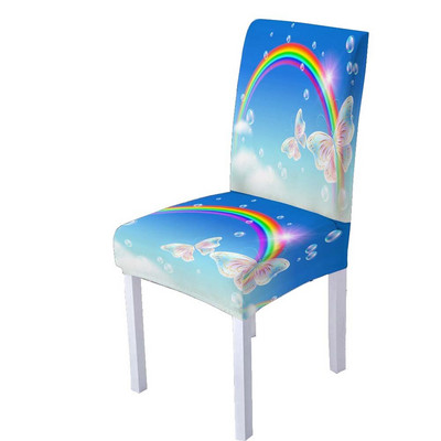 3D leptir spandex navlaka za stolice za blagovaonicu Navlake za stolice s visokim naslonom za dnevnu sobu Vjenčanje Božićni ukrasi