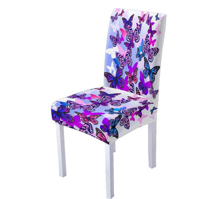 3D leptir spandex navlaka za stolice za blagovaonicu Navlake za stolice s visokim naslonom za dnevnu sobu Vjenčanje Božićni ukrasi