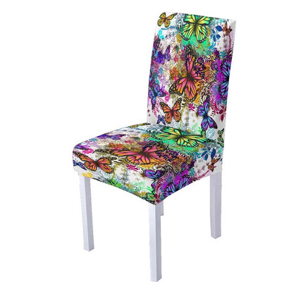 3D leptir spandex navlaka za stolice za blagovaonicu Navlake za stolice s visokim naslonom za dnevnu sobu Vjenčanje Božićni ukrasi