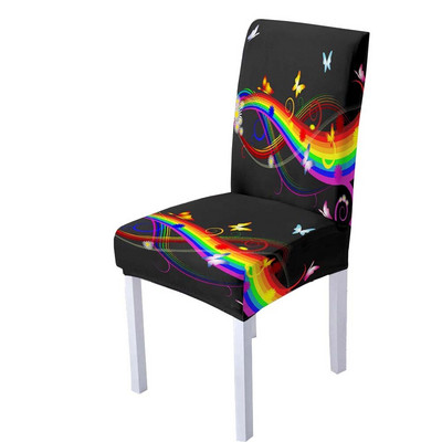 3D leptir spandex navlaka za stolice za blagovaonicu Navlake za stolice s visokim naslonom za dnevnu sobu Vjenčanje Božićni ukrasi