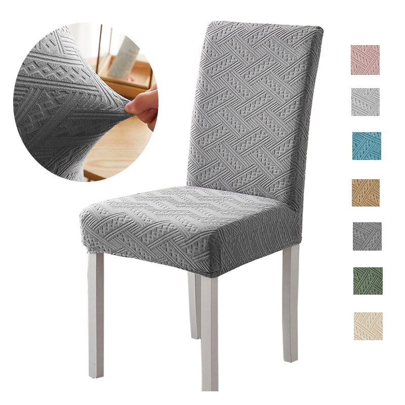 Huse pentru scaune de sufragerie elastice cu spate Huse elastice din spandex jacquard pentru scaune de bucatarie nunta sufragerie decoratiuni interioare
