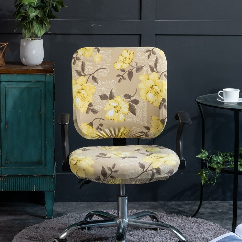 Nyomtatott számítógépes székhuzat Spandex nyomtatott irodai székhuzat 2 darabos készlet