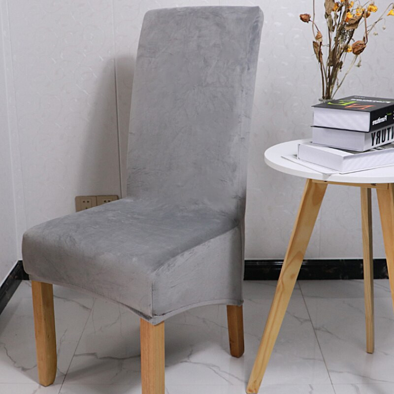 1/2/4/6 buc. Huse pentru scaune din material textil din catifea Huse pentru scaune cu spate lung ieftine din Spandex mari Huse scaune marimea XL pentru sufragerie acasă