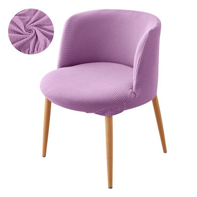 Blagovaonski stolac bez naslona za ruke Elastična navlaka Uredske stolice Presvlaka navlaka za zakrivljena leđa Rastezljiva make up navlaka za sjedalo jednobojna