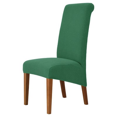 3-vrstvový poťah na stoličky, strečový kockovaný spandex, vysoký operadlo s dlhým operadlom, poťahy na jedálenské stoličky, poťahy na domáce, hotelové, svadobné...