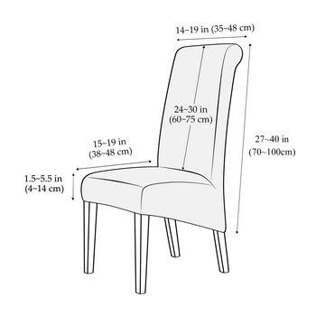 3 вида много голяма калъфка за стол трапезария XL калъфка за стол Еластичен разтеглив калъф за стол с дълга облегалка
