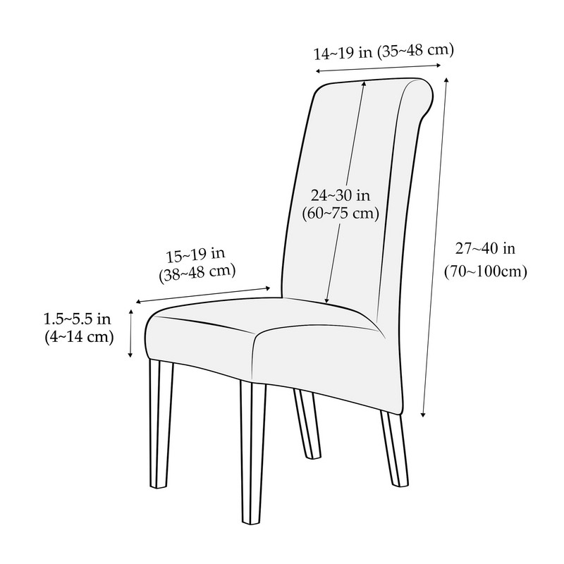 3 tipa Extra velika navlaka za blagovaonicu XL navlaka za stolicu Elastična rastezljiva navlaka za stolicu s dugim naslonom
