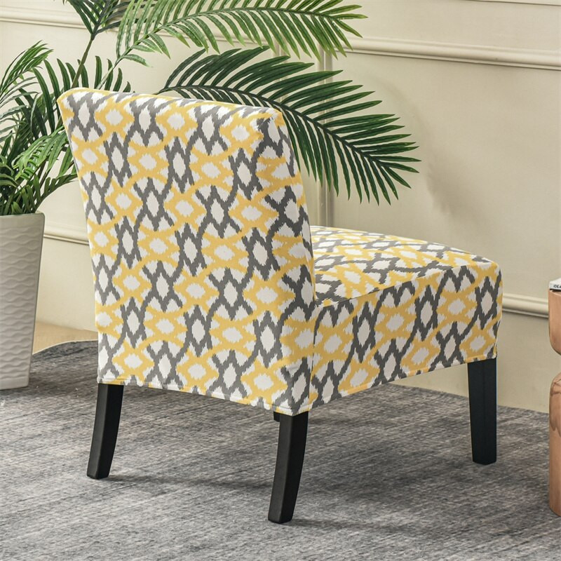 Accent navlaka za stolicu bez ruku Geometrijski print Navlaka za tabure za jednu sofu Nordic rastezljive navlake za stolice Elastična zaštitna navlaka za kauč