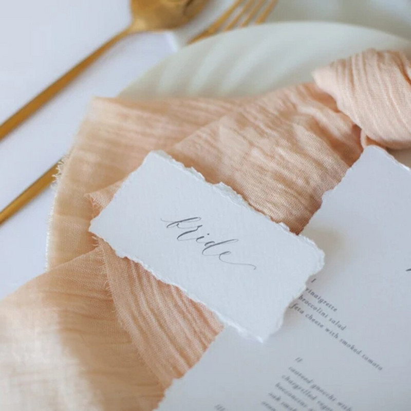 12 buc șervețele de nuntă din bumbac piersic șervețele de nuntă cu margini brute șervețele din bumbac pentru decorarea mesei de cină șervețele din tifon