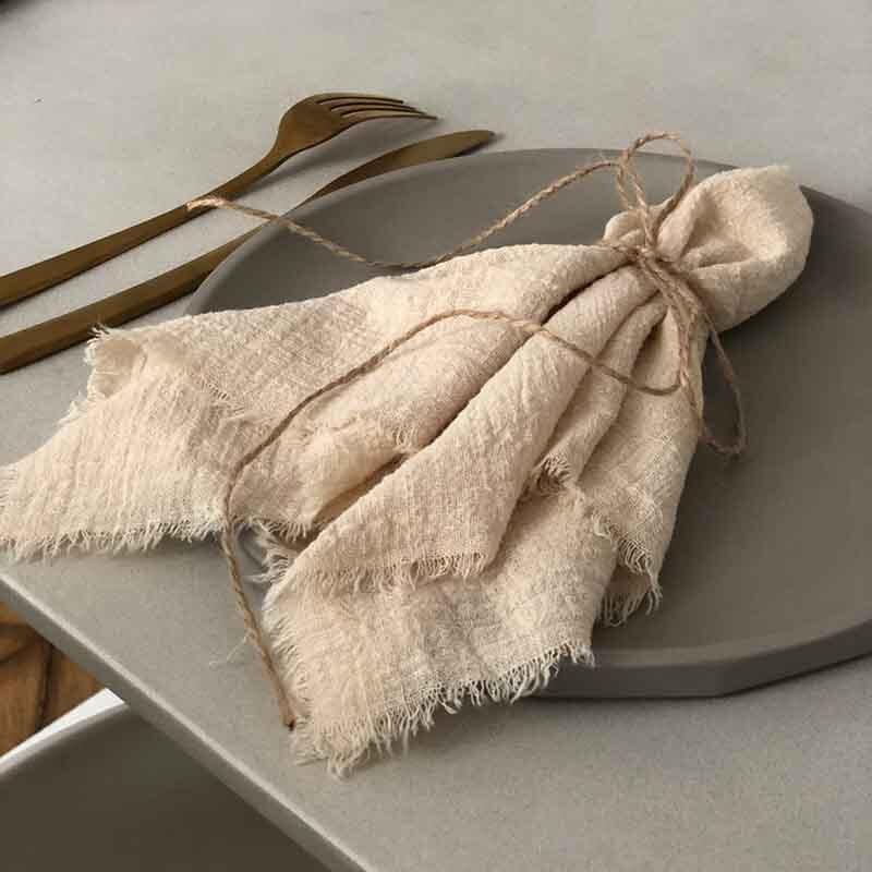 YEPQZQ lakberendezési sajtruhás asztaltörlő 10db /tétel pirosító rózsaszín pamut géz szalvéta rendezvény esküvői szalvétához 43x43cm