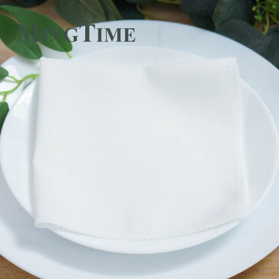 50 ks ľanové obrúsky polyesterové Diner 12X12 palcov vreckovka Hanky svadobné párty narodeniny banket 30X30 cm