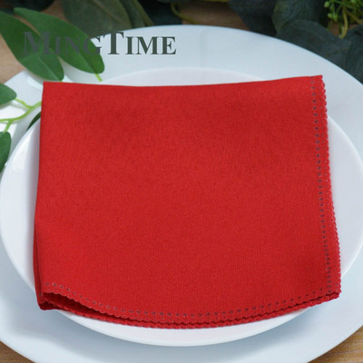 50 ks ľanové obrúsky polyesterové Diner 12X12 palcov vreckovka Hanky svadobné párty narodeniny banket 30X30 cm