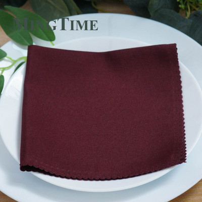 50 ks ľanové obrúsky polyesterové Diner 12X12 palcov vreckovka Hanky svadobné párty narodeniny banket 30X30 cm