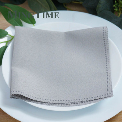 50 ks ľanové obrúsky polyesterové Diner 12X12 palcov vreckovka Hanky svadobné párty narodeniny banket 30X30 cm