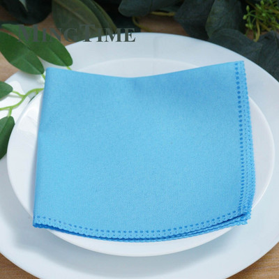 50 ks ľanové obrúsky polyesterové Diner 12X12 palcov vreckovka Hanky svadobné párty narodeniny banket 30X30 cm