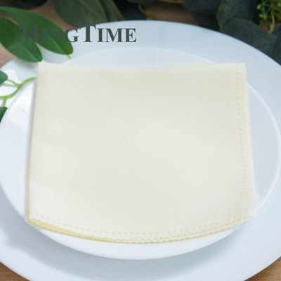 50 ks ľanové obrúsky polyesterové Diner 12X12 palcov vreckovka Hanky svadobné párty narodeniny banket 30X30 cm