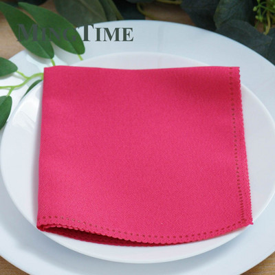 50 ks ľanové obrúsky polyesterové Diner 12X12 palcov vreckovka Hanky svadobné párty narodeniny banket 30X30 cm
