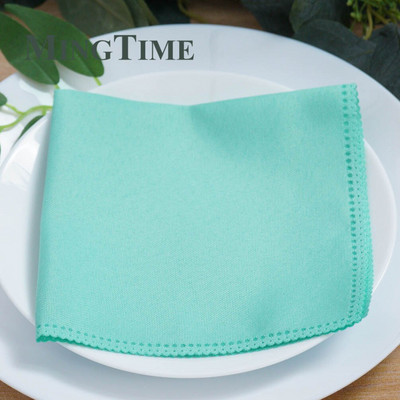 50 ks ľanové obrúsky polyesterové Diner 12X12 palcov vreckovka Hanky svadobné párty narodeniny banket 30X30 cm