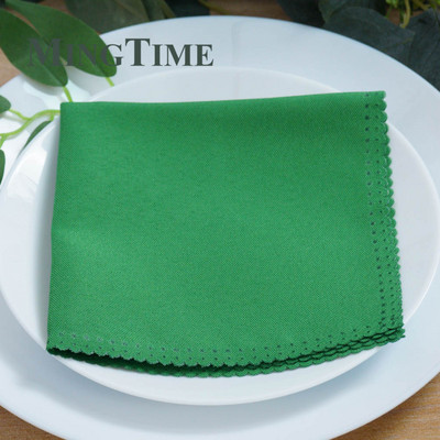 50 ks ľanové obrúsky polyesterové Diner 12X12 palcov vreckovka Hanky svadobné párty narodeniny banket 30X30 cm