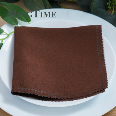 50 ks ľanové obrúsky polyesterové Diner 12X12 palcov vreckovka Hanky svadobné párty narodeniny banket 30X30 cm