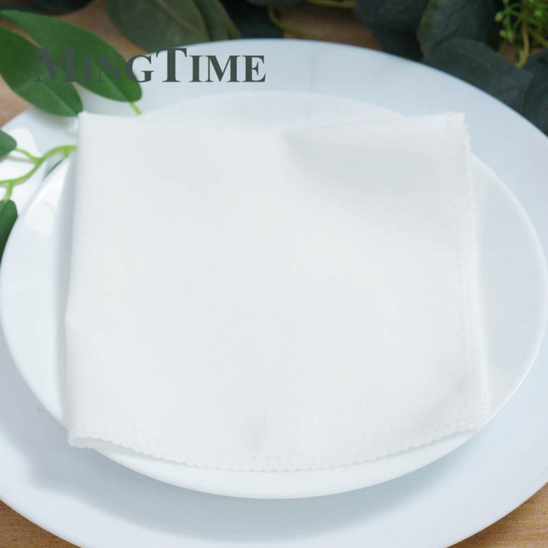 50 ks ľanové obrúsky polyesterové Diner 12X12 palcov vreckovka Hanky svadobné párty narodeniny banket 30X30 cm