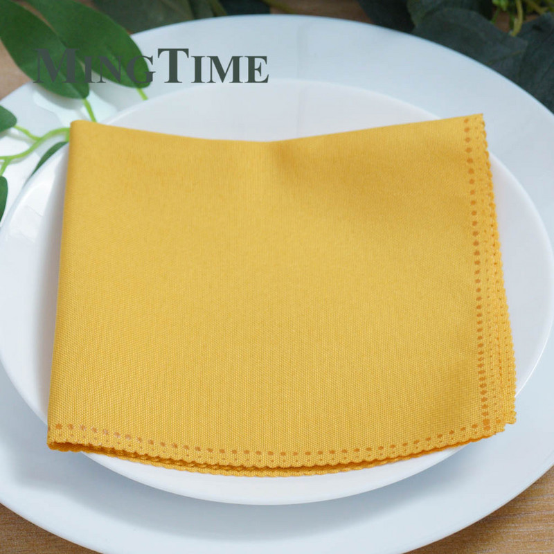 50 ks ľanové obrúsky polyesterové Diner 12X12 palcov vreckovka Hanky svadobné párty narodeniny banket 30X30 cm