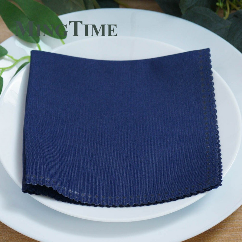 50 ks ľanové obrúsky polyesterové Diner 12X12 palcov vreckovka Hanky svadobné párty narodeniny banket 30X30 cm