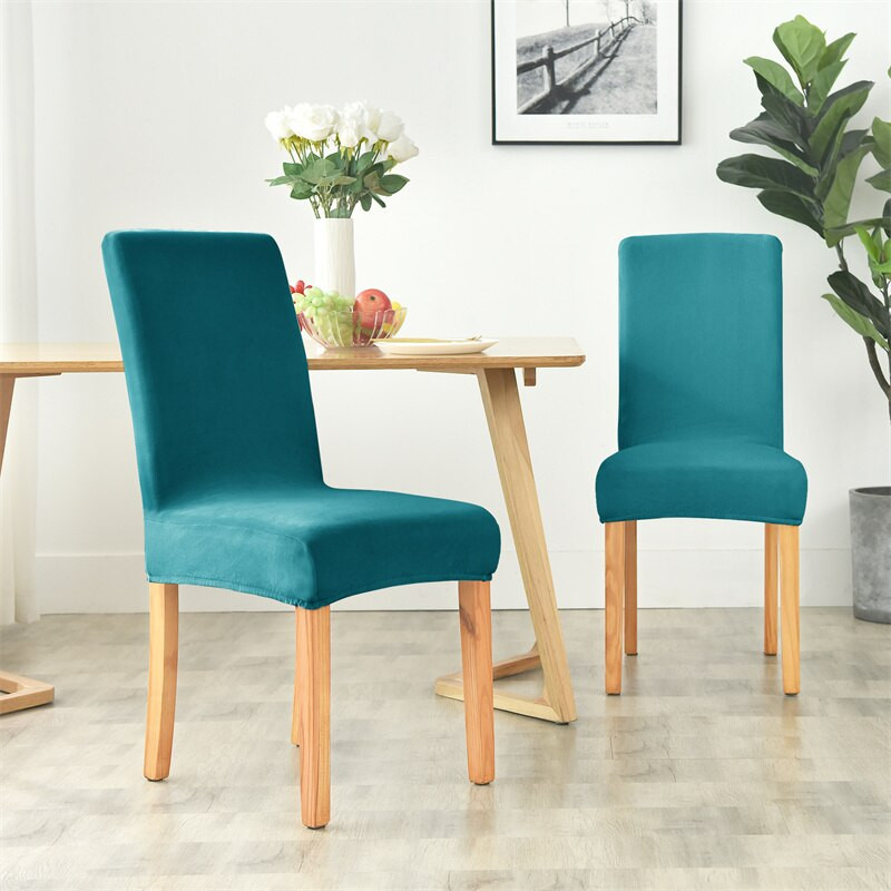 1/6 db bársony szövet nagy elasztikus székhuzat Mosható étkezőszék huzatok Stretch üléstok irodai székhuzatok lakberendezési tok